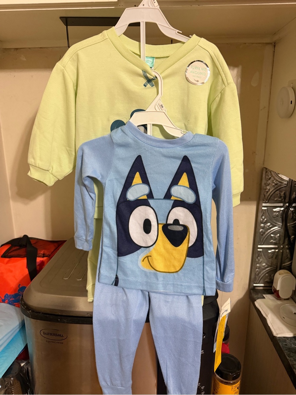 Kids Pajamas Long Sleeve Blue Cartoon Top and Pants Mickey Mouse set